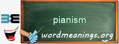 WordMeaning blackboard for pianism